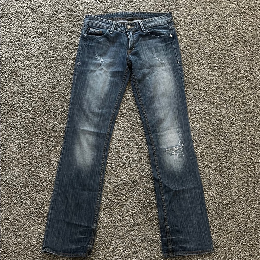 A/X Armani Exchange Blue Straight Leg Jeans